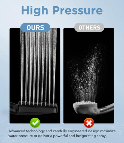 Universal G1/2 threads attach to standard shower arms in minutes.