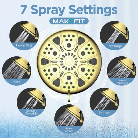 MakeFit anti-clog nozzles resist mineral buildup for consistent spray.