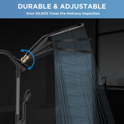 MakeFit handheld shower head provides high-pressure spray for versatile cleaning.