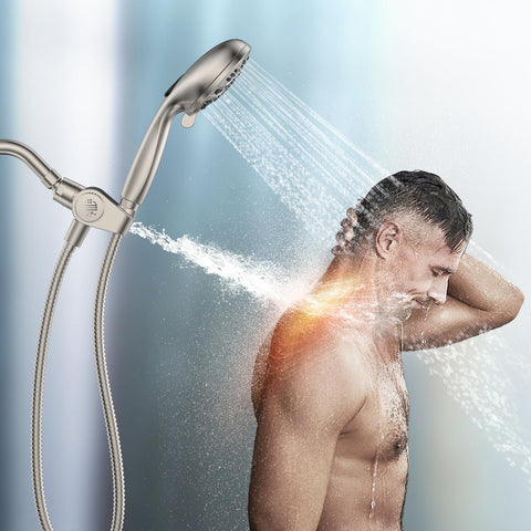 MakeFit handheld shower with rain and massage settings for personalized cleansing