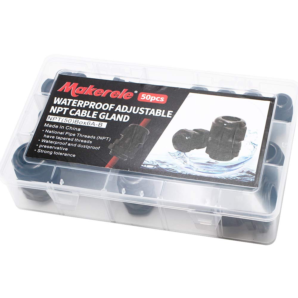 MAKERELE cord grip gland 1 inch NPT provides robust sealing for larger cables.