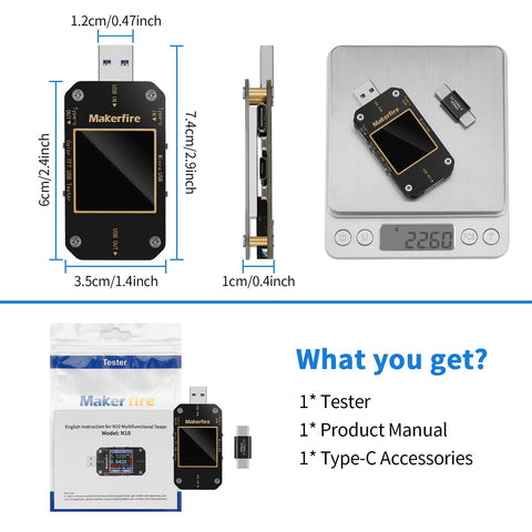 MakerHawk USB Multimeter delivers precise measurements for USB power testing.