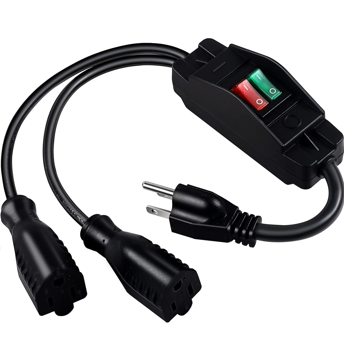Makevivi outdoor extension cord with switch for porch lights and convenient control.