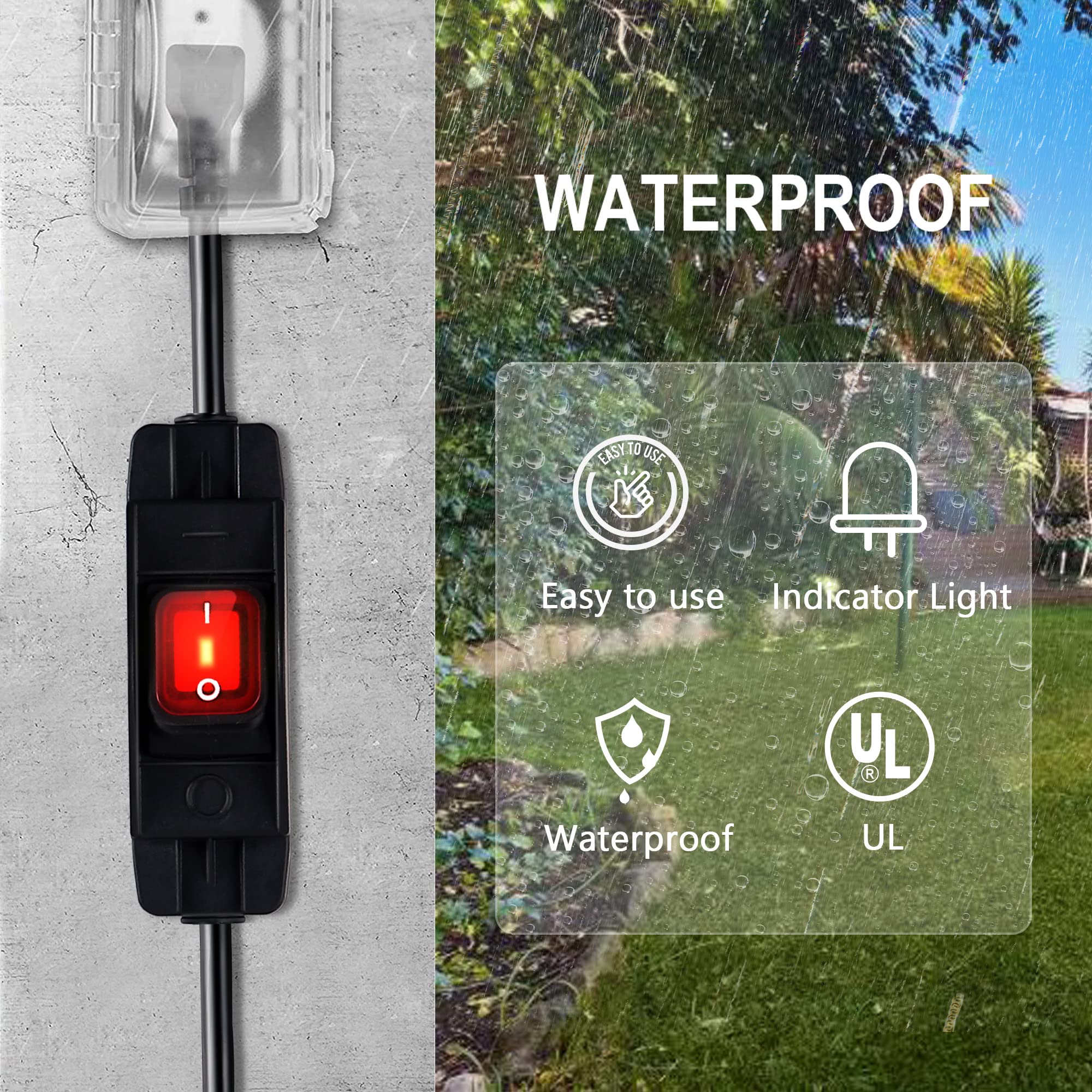 Makevivi outdoor Christmas lights cord helps manage seasonal displays.