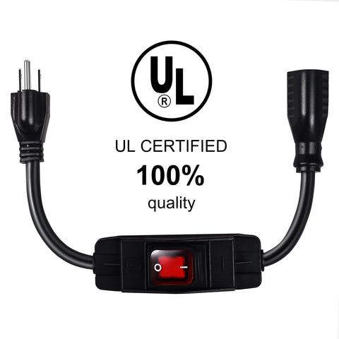 Makevivi SJTW outdoor cord in black, UL listed for safe weather-ready operation.