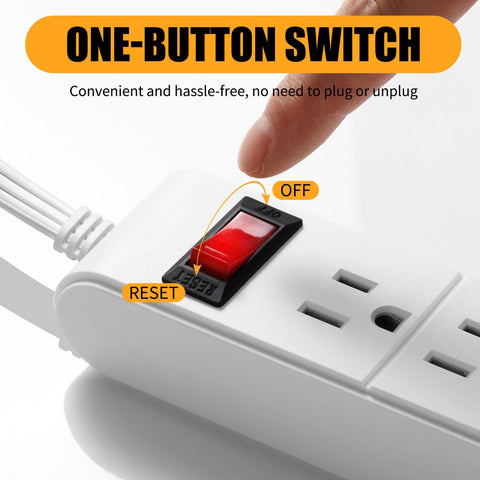 Makevivi Twin Extension Cord featuring a one-button power switch