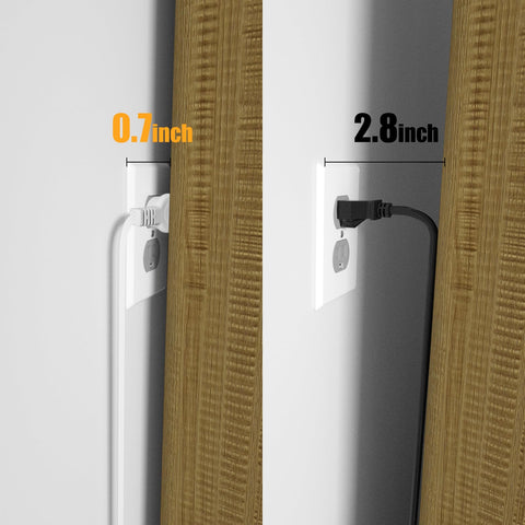 Makevivi Twin Extension-Cord Power Strip behind-bed setup keeps nightstands clear.