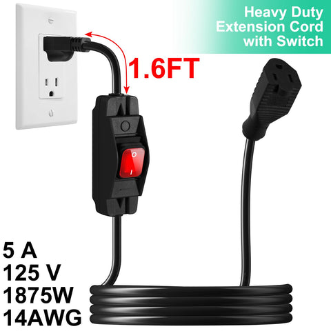 Makevivi outdoor extension cord with durable plug housing for long-lasting use.