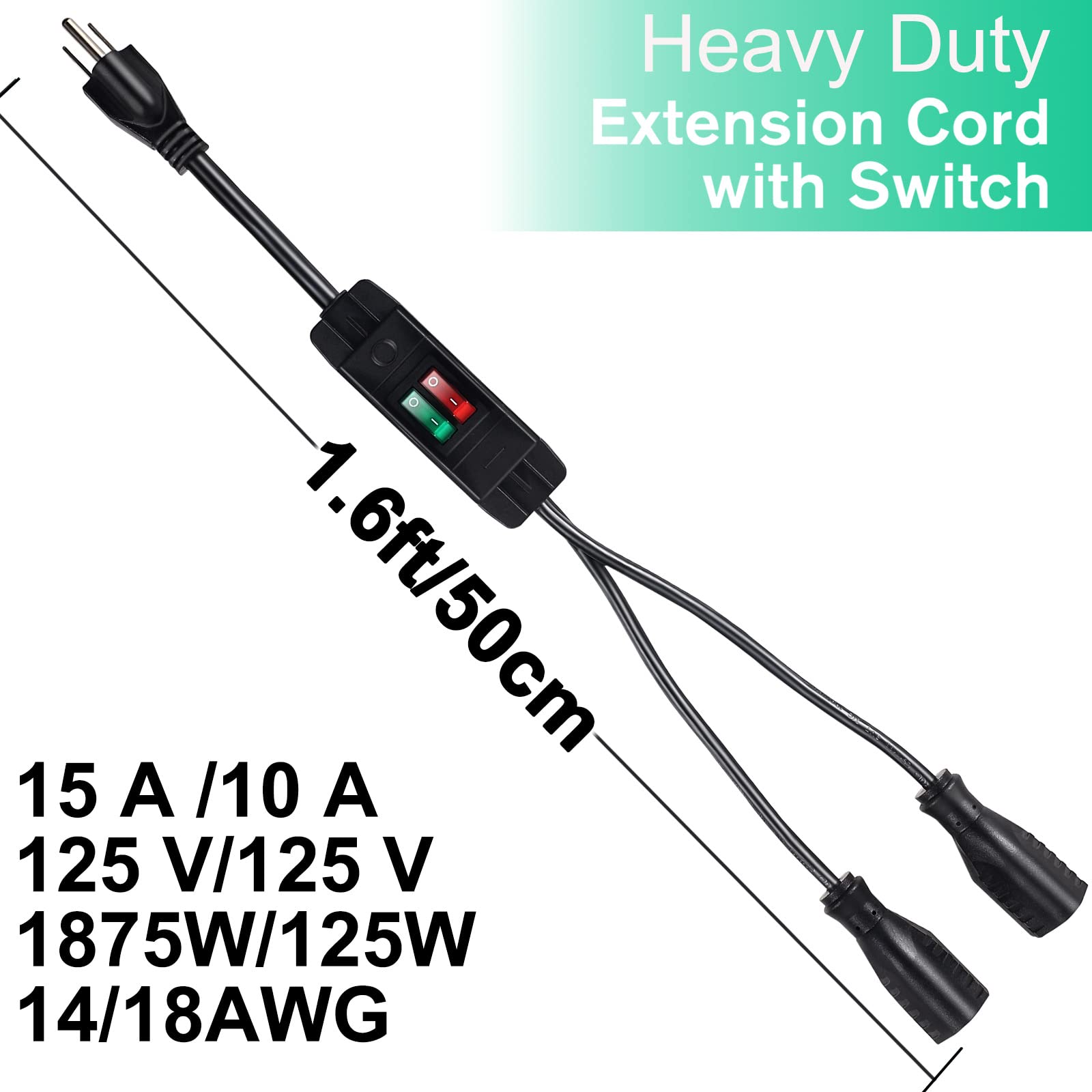UL certified outdoor extension cord for safe, stable power.
