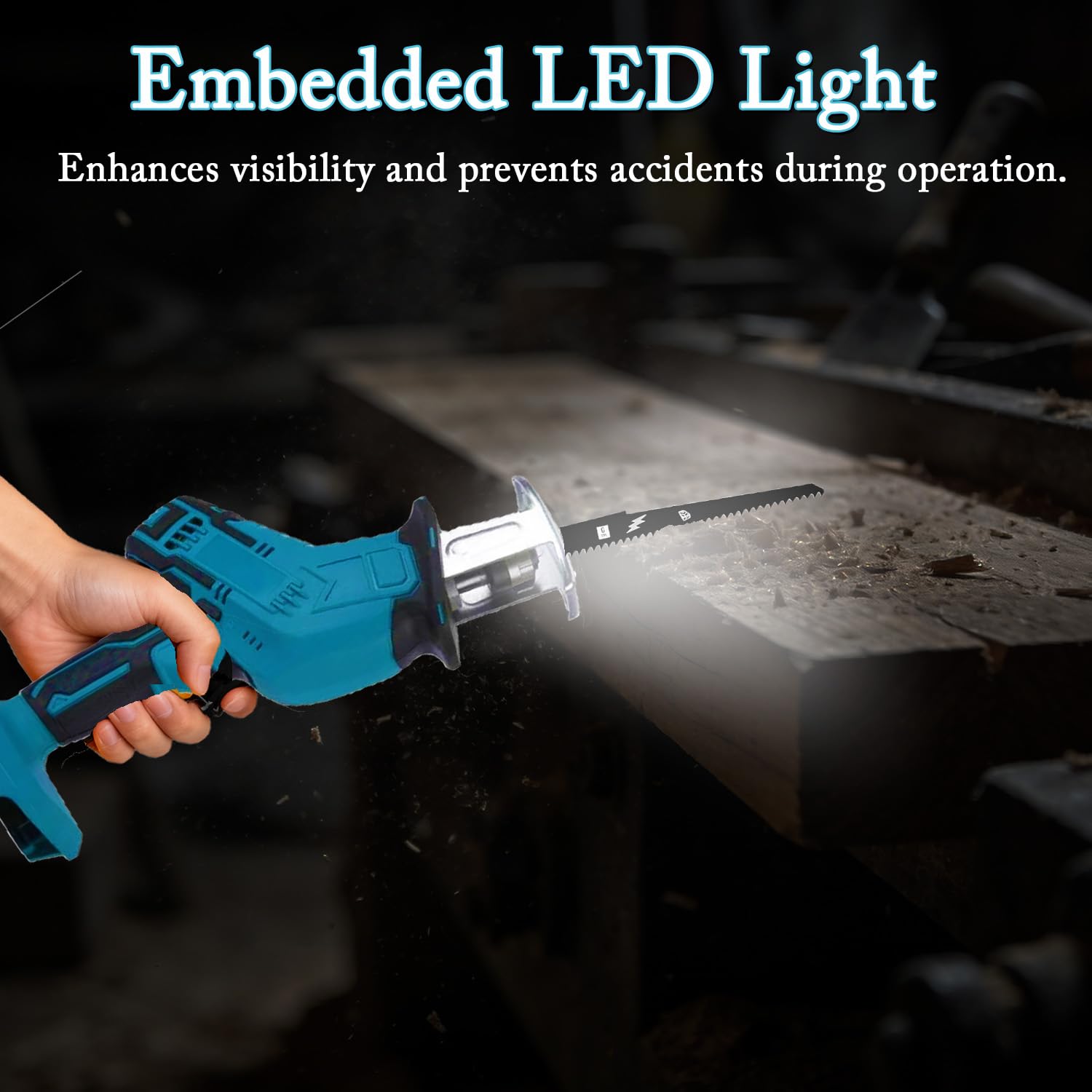 Makita 18V LXT reciprocating saw LED light for low-light work