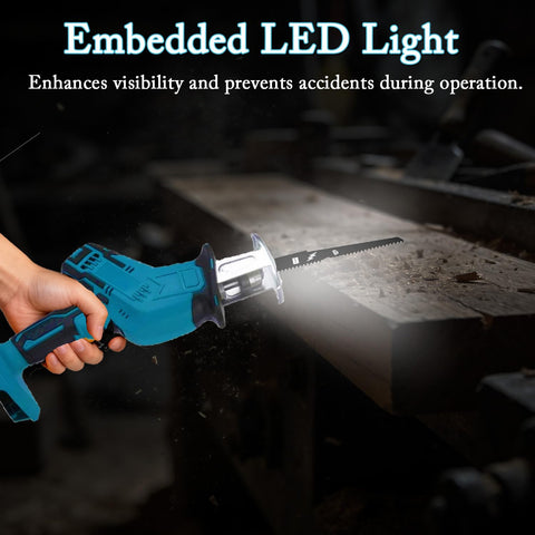 Makita 18V LXT reciprocating saw LED light for low-light work