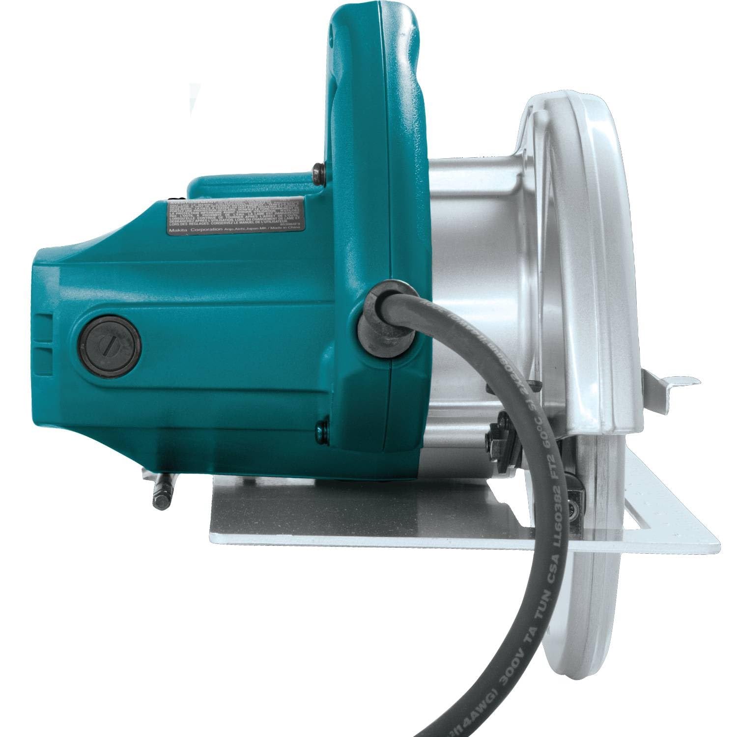 Makita 5007F bevel capacity from 0 to 45 degrees for versatile angle work.