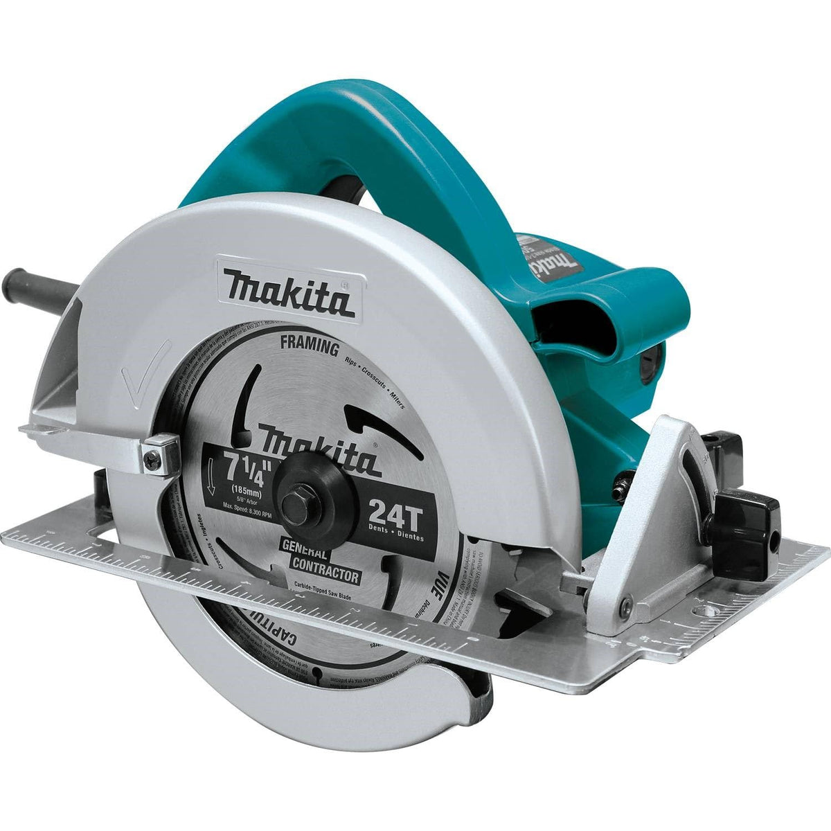Makita 5007F circular saw in action for framing and precise cuts.