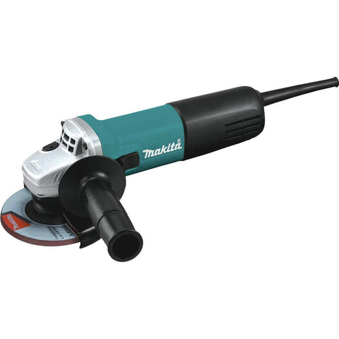 Makita 9557NB angle grinder front view for high-output grinding