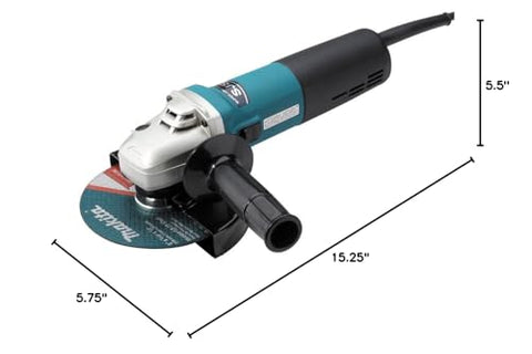 Makita 9566CV kit with blades and guards for versatile work