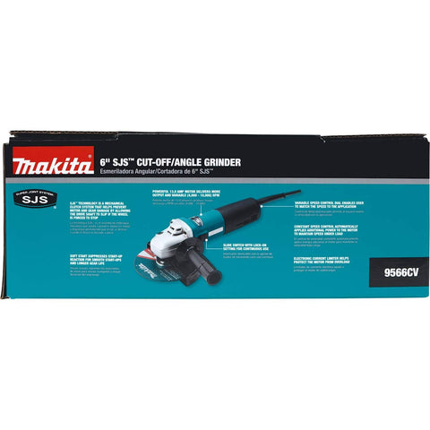Makita 9566CV high‑power cut-off grinder in action for fast results