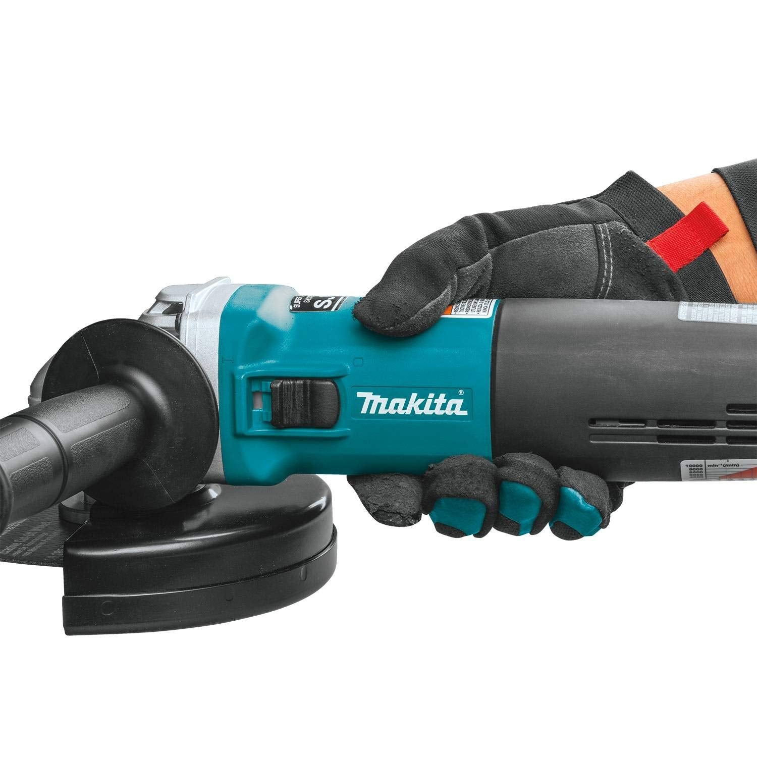 Makita 9566CV SJS clutch system diagram highlighting motor protection feature