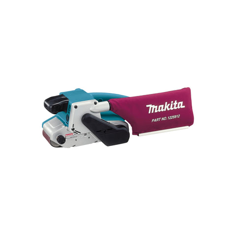 Makita 9903 belt sander front view highlighting balanced design for precise stock removal