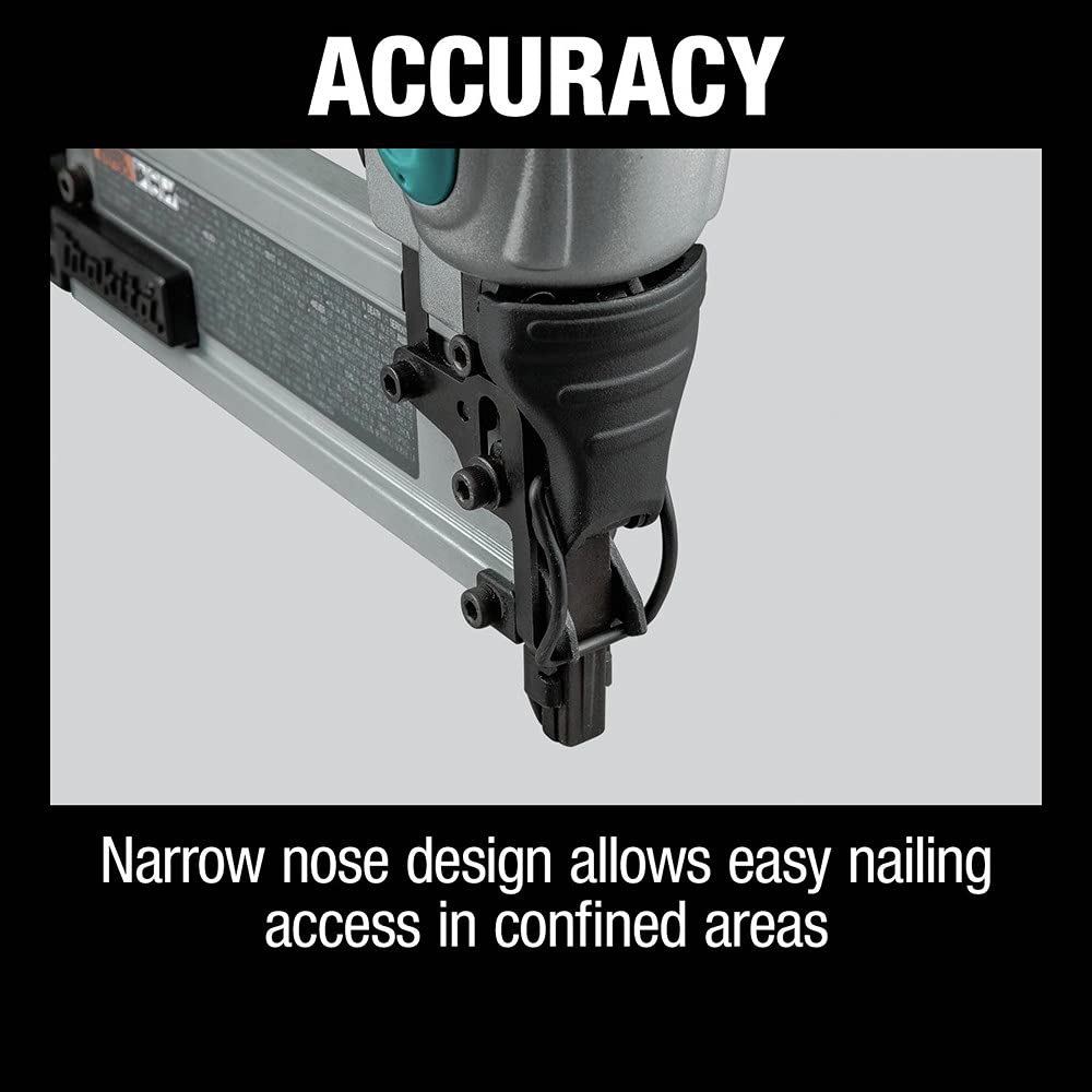 Makita AF506 ideal for trim, baseboard, and crown molding projects.