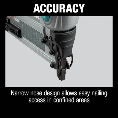 Makita AF506 ideal for trim, baseboard, and crown molding projects.