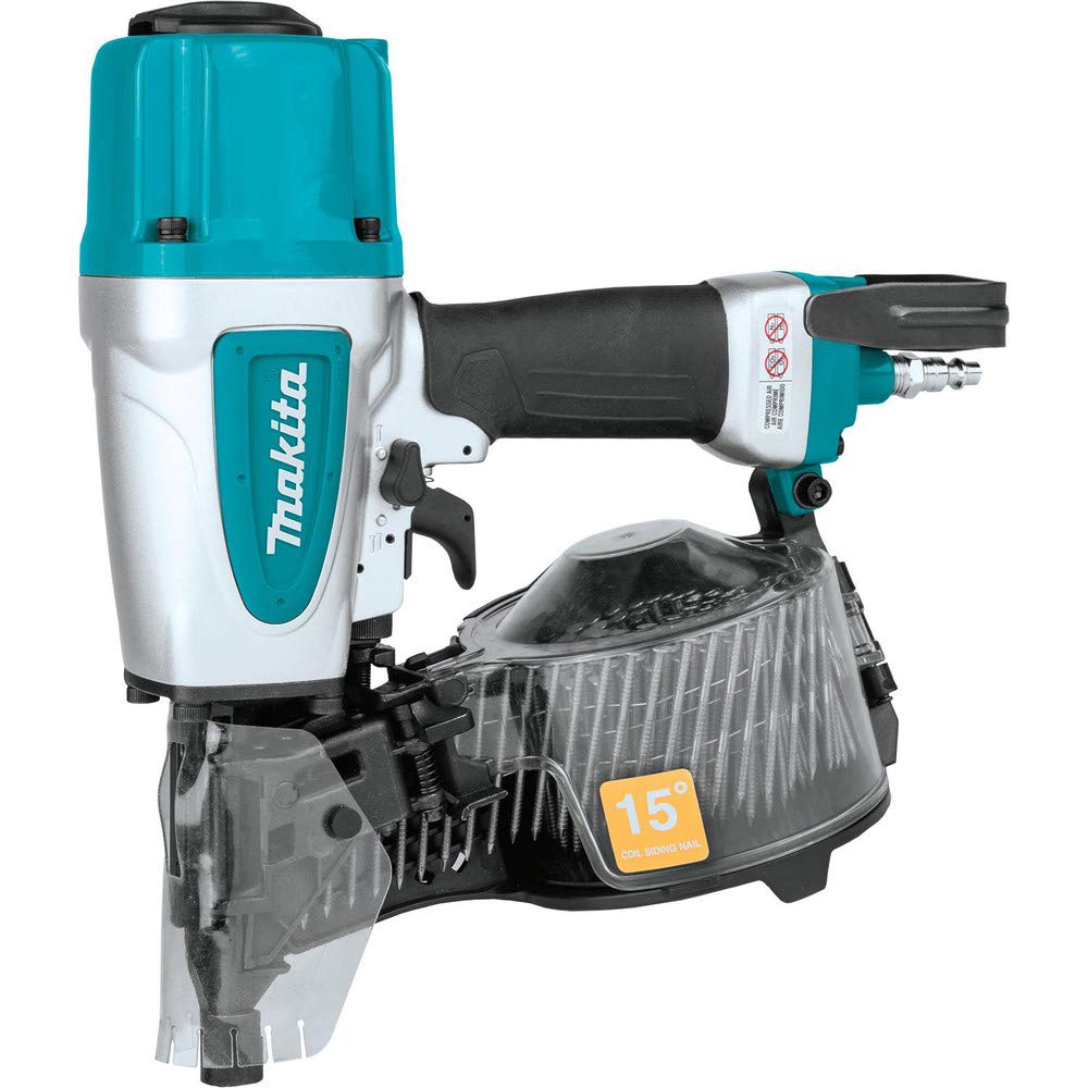 Makita AN613 in use driving siding nails with precision