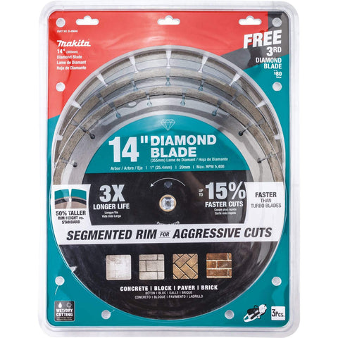 Makita B-69646 laser-welded blade demonstrates a durable joint for long life.