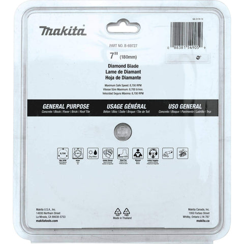Makita turbo rim diamond blade delivering general-purpose performance