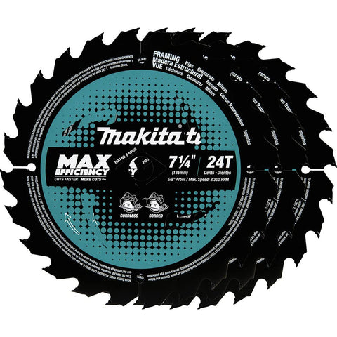 Makita B-61656-3 carbide framing blade for clean framing cuts.
