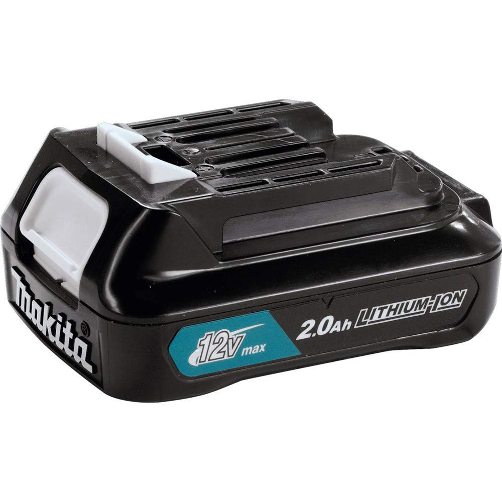 Makita BL1021B compact design seen from the side for light handling.