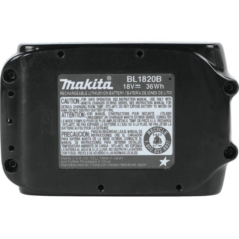 Makita BL1820B battery performing reliably in cold temperatures.
