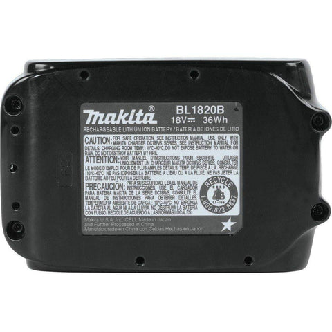 Makita BL1820B battery performing reliably in cold temperatures.