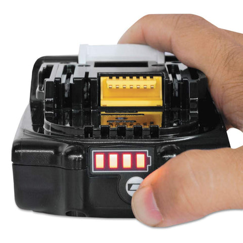 Makita BL1820B shown with Rapid Optimum Charger illustrating fast charging.