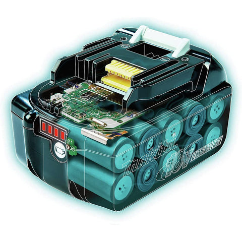 Makita BL1850B-2 back view showing compact dual-pack design