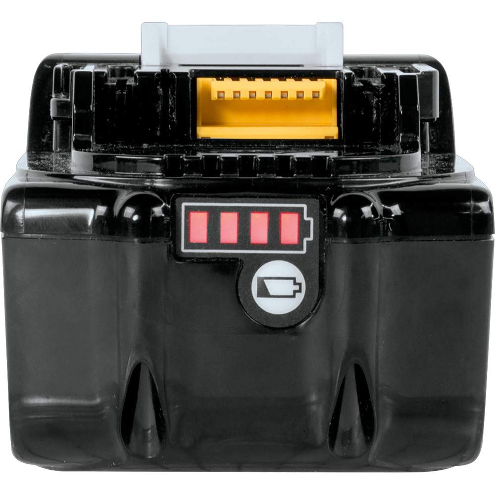 Makita BL1850B LED indicator on battery helps monitor charge.