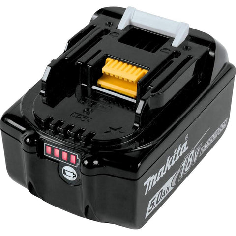 Durable outer shell and shock-absorbing liner protect BL1850B.