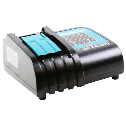 Makita DC18SD with battery demonstrates battery compatibility for charging