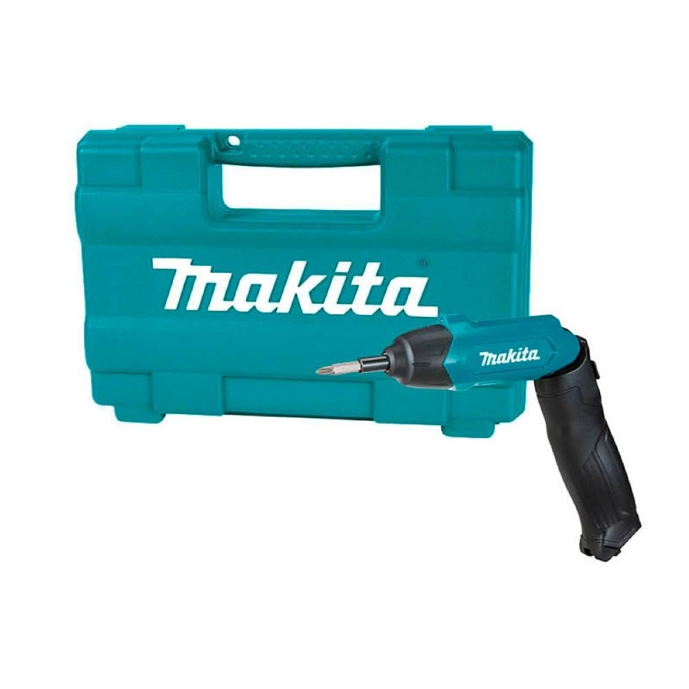 Makita DF001DW screwdriver kit with straight barrel for tight spaces.