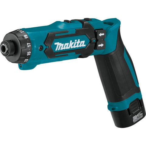 Makita DF012DSE auto-stop clutch helps prevent over-tightening during assembly.