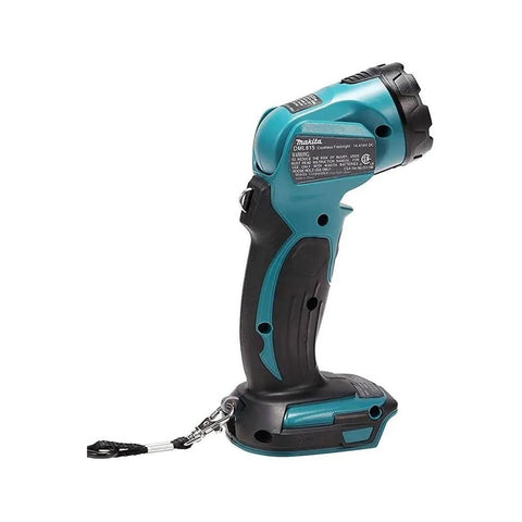 Makita DML815 LED beam with multi-faceted reflector directs light precisely.