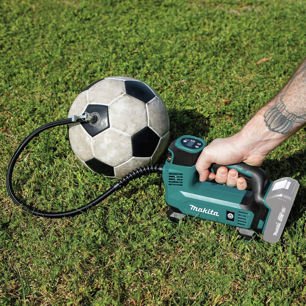 Makita DMP180ZX includes Presta adapter and ball needle for sports gear