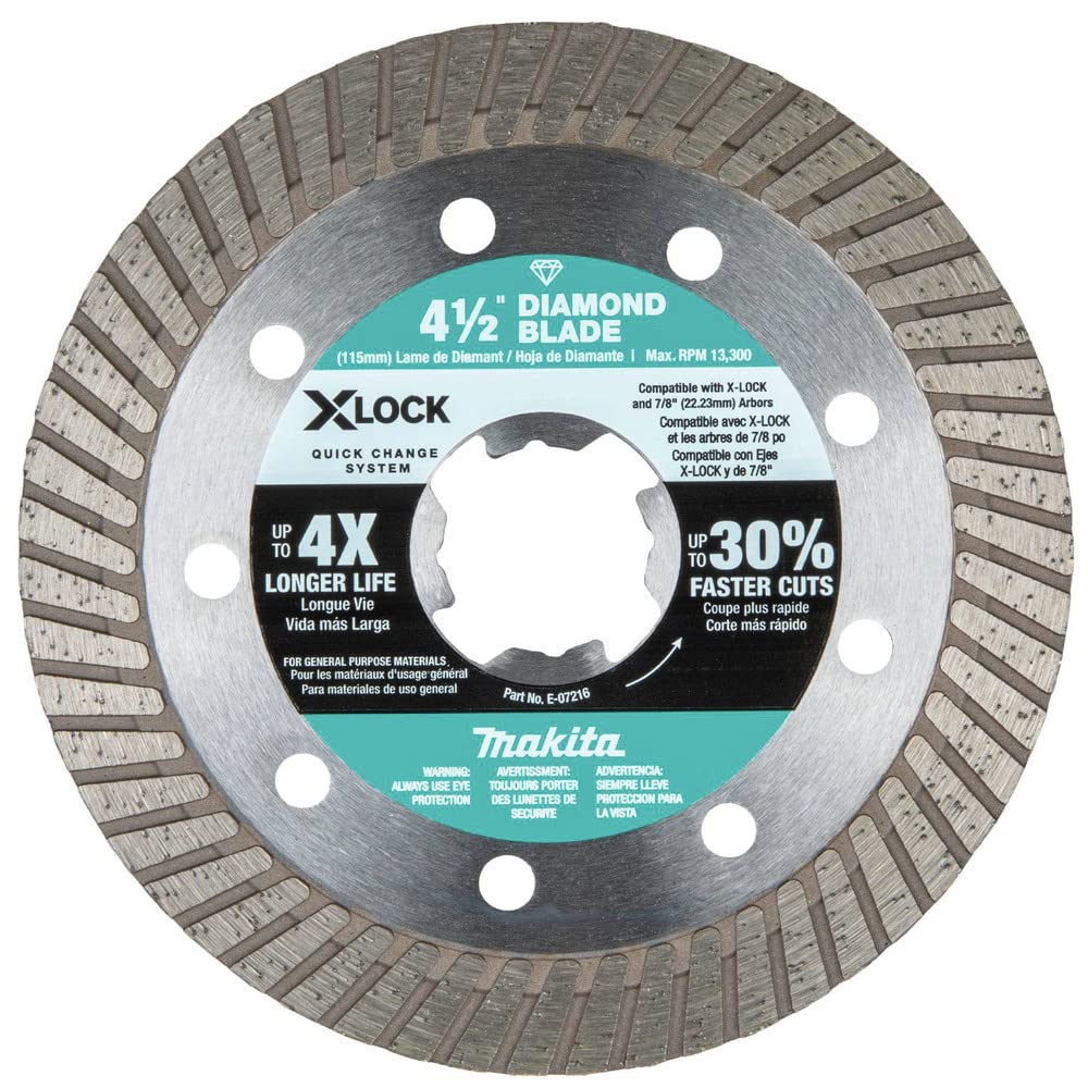 Makita E-12647 continuous rim diamond blade for precise tile and porcelain cuts