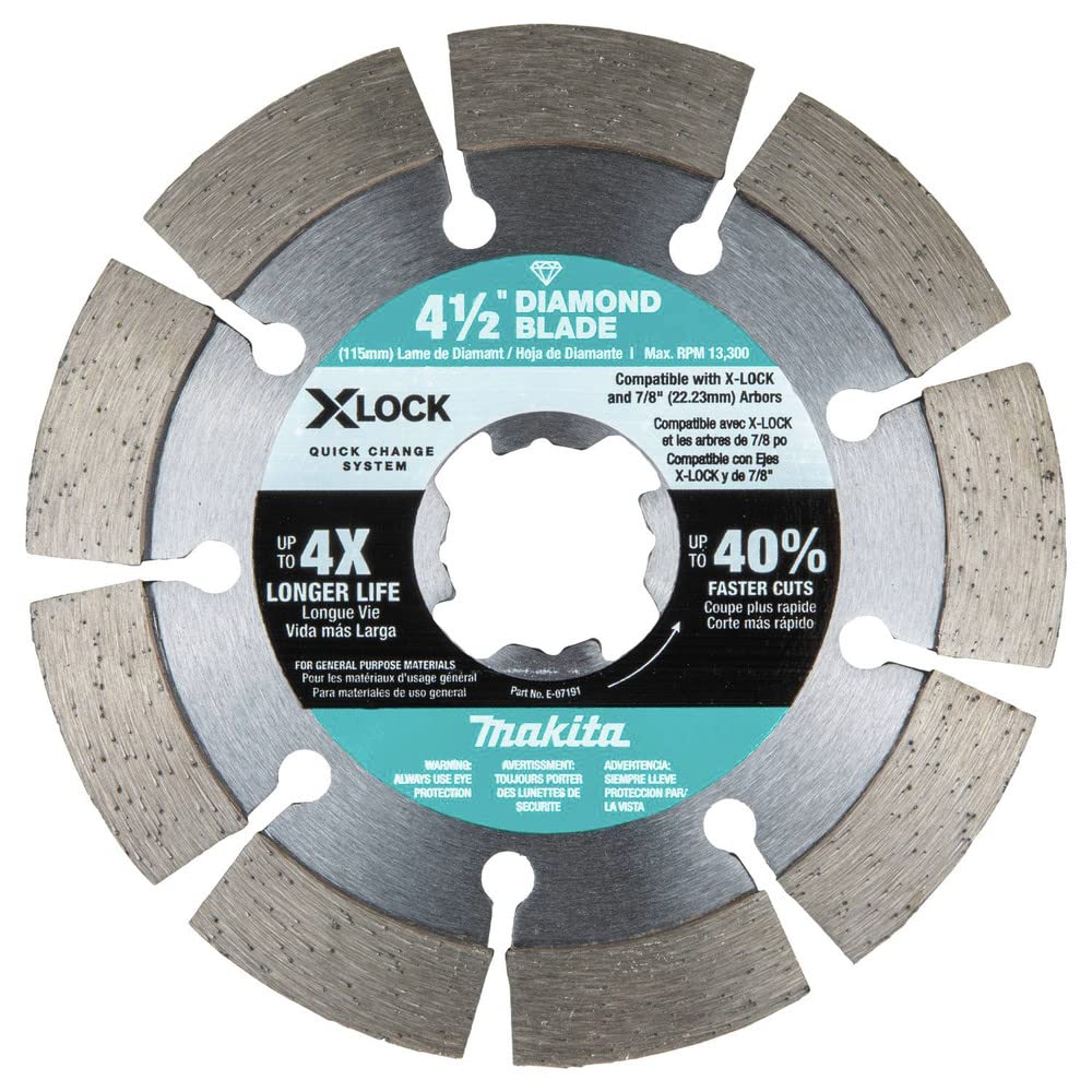 Makita E-12647 turbo rim diamond blade delivering smooth cuts through brick