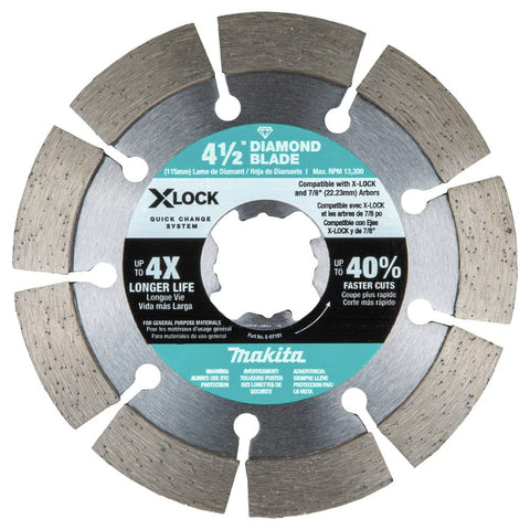 Makita E-12647 turbo rim diamond blade delivering smooth cuts through brick