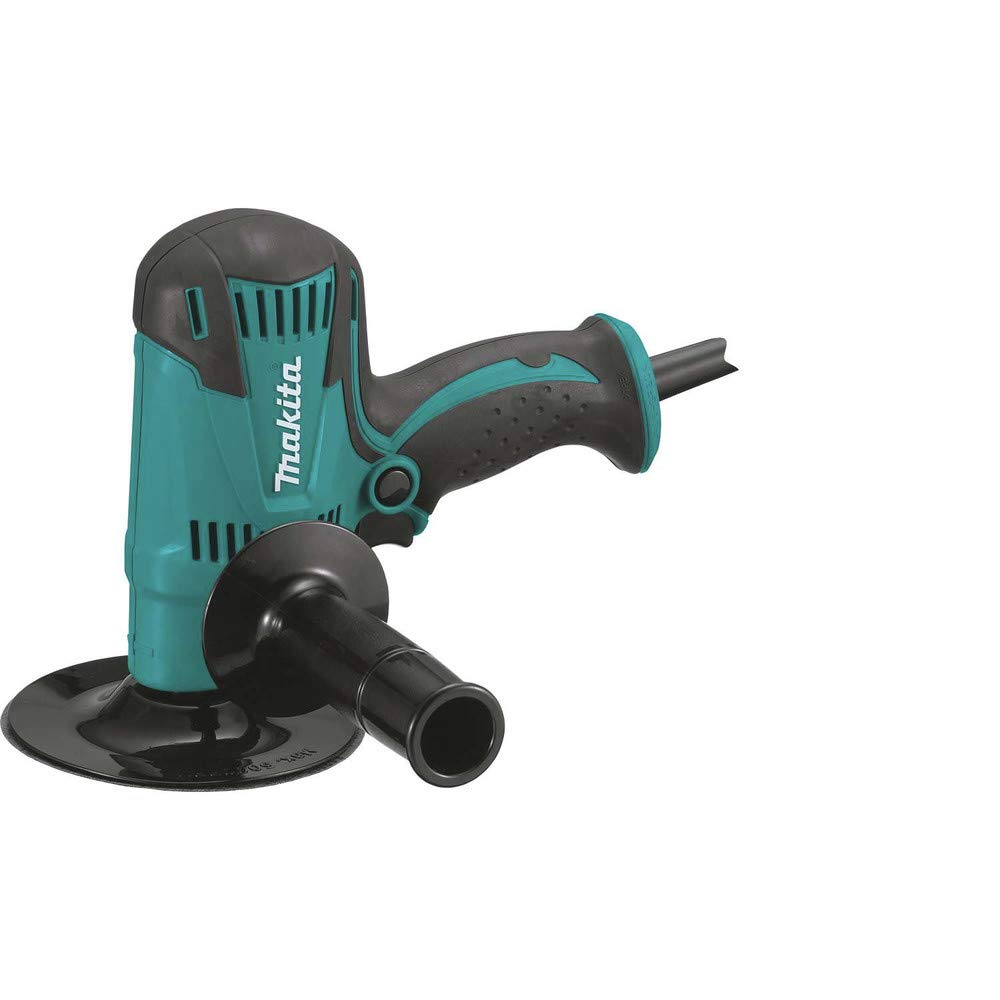 Makita GV5010 5-inch disc sander front view showing balanced, easy handling for professional sanding.