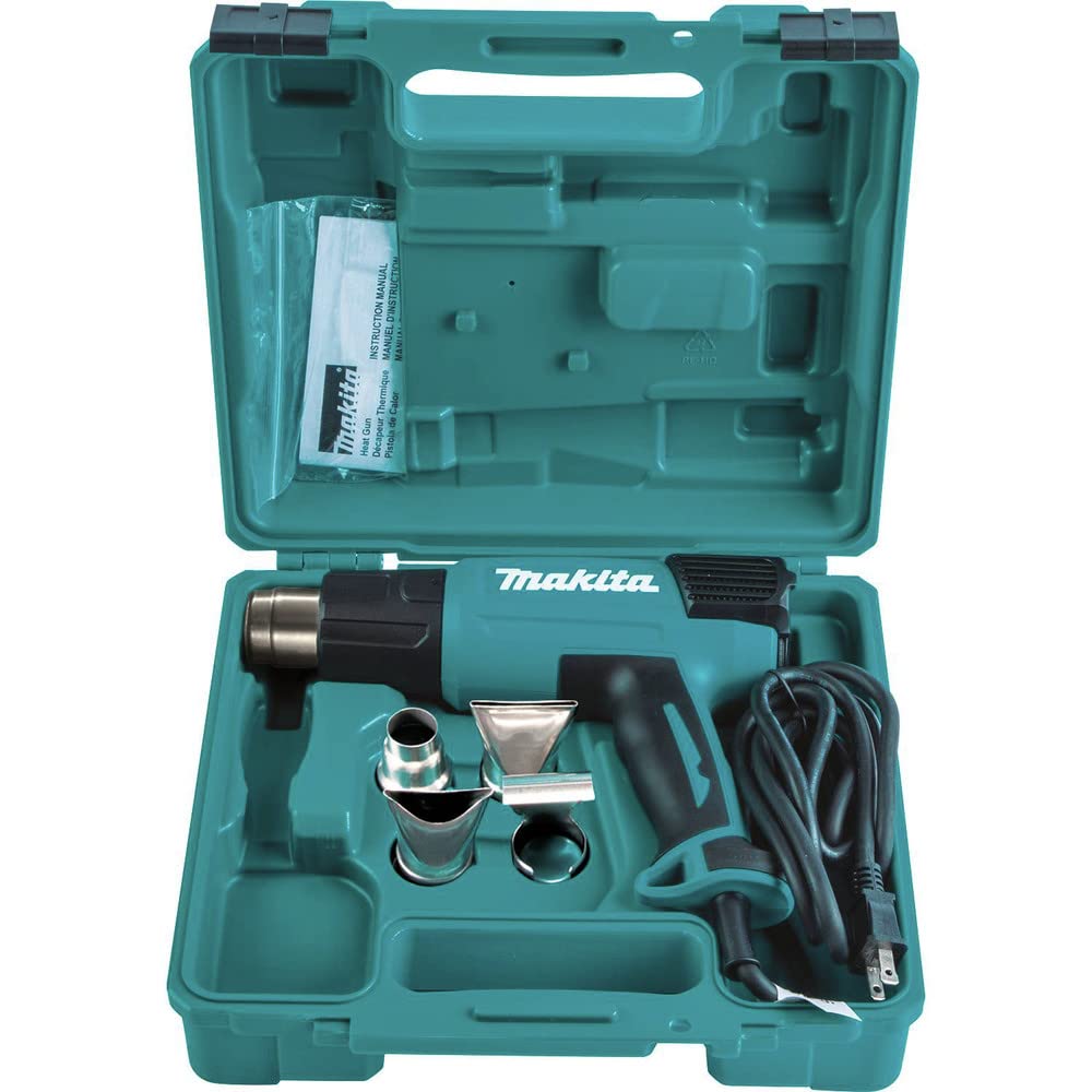 Makita HG6530VK built-in tether notch for tethering accessories.