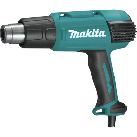 Makita HG6530VK with LCD display enables precise temperature adjustments.