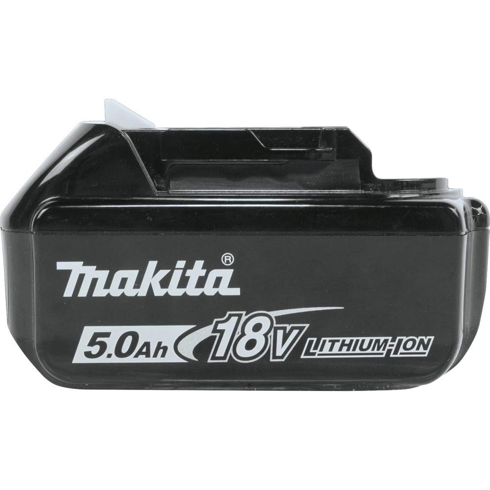 Makita battery LED indicator shows charge level for easy monitoring.