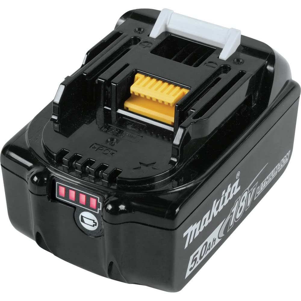 LED charge indicator on Makita battery helps monitor power