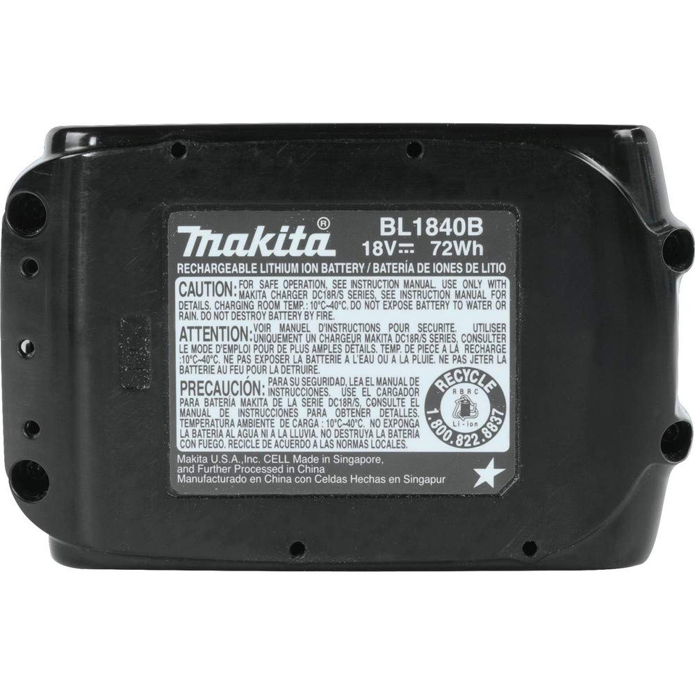 Makita LED charge indicator on the battery for at-a-glance status.