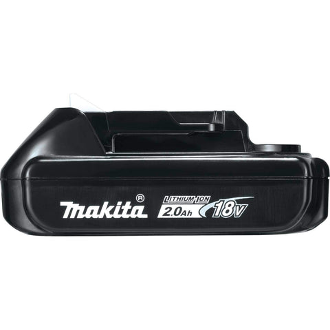 LED indicator on Makita BL1820B-2 shows charge status at a glance.